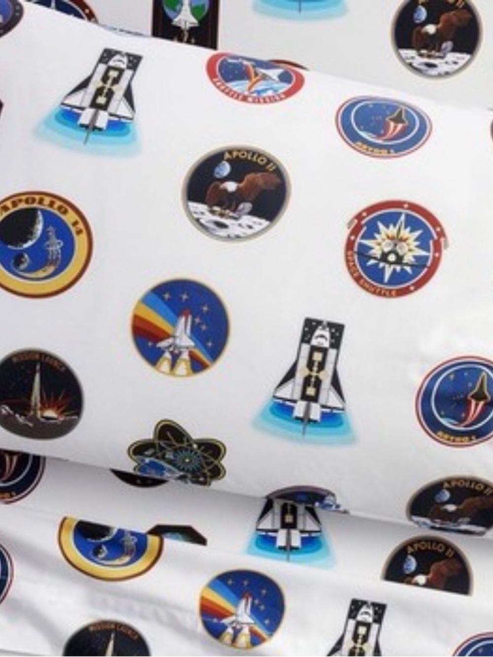 Pottery Barn Kids NASA Patch Sheets, NASA Pillow, Throw Blanket, & Sham Set